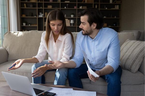 Concerned couple deciding if they should access their super early